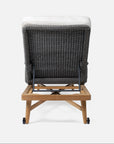 Made Goods Hendrick Teak Outdoor Chaise Lounge in Volta Fabric