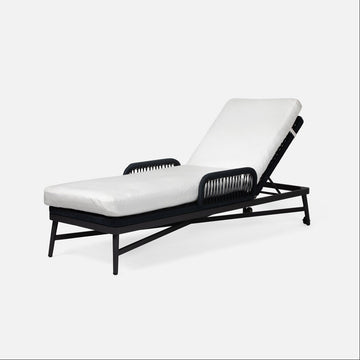 Made Goods Hendrick Aluminum Outdoor Chaise Lounge in Weser Fabric