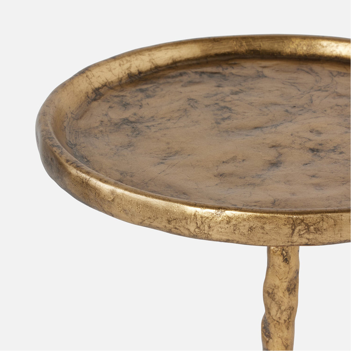 Made Goods Hester Accent Table in Antiqued Gold Leaf