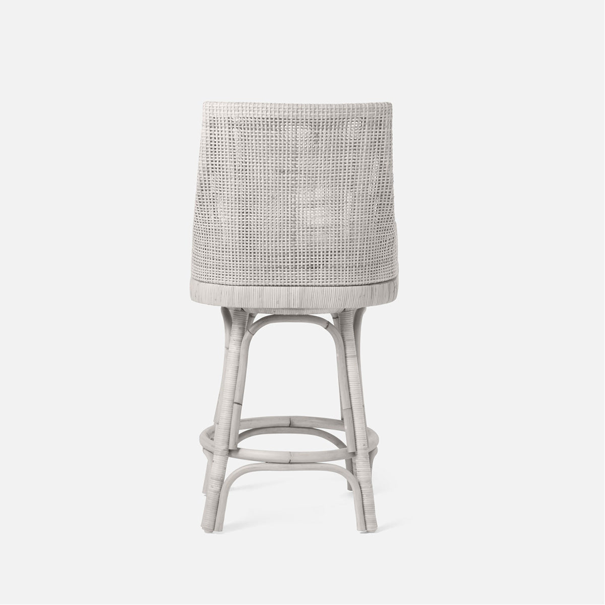 Made Goods Isla Woven Rattan Counter Stool in Clyde Fabric