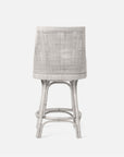 Made Goods Isla Woven Rattan Counter Stool in Volta Fabric