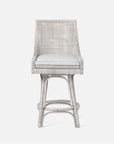Made Goods Isla Woven Rattan Counter Stool in Weser Fabric