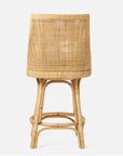 Made Goods Isla Woven Rattan Counter Stool in Klein Rayon/Cotton