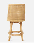 Made Goods Isla Woven Rattan Counter Stool in Clyde Fabric