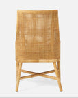 Made Goods Isla Woven Rattan Dining Chair in Weser Fabric