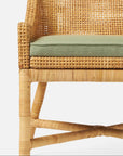 Made Goods Isla Woven Rattan Dining Chair in Nile Fabric