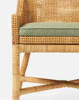 Made Goods Isla Woven Rattan Dining Chair in Klein Rayon/Cotton