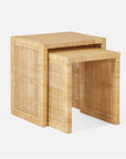 Made Goods Isla Woven Rattan Nesting Tables, 2-Piece Set