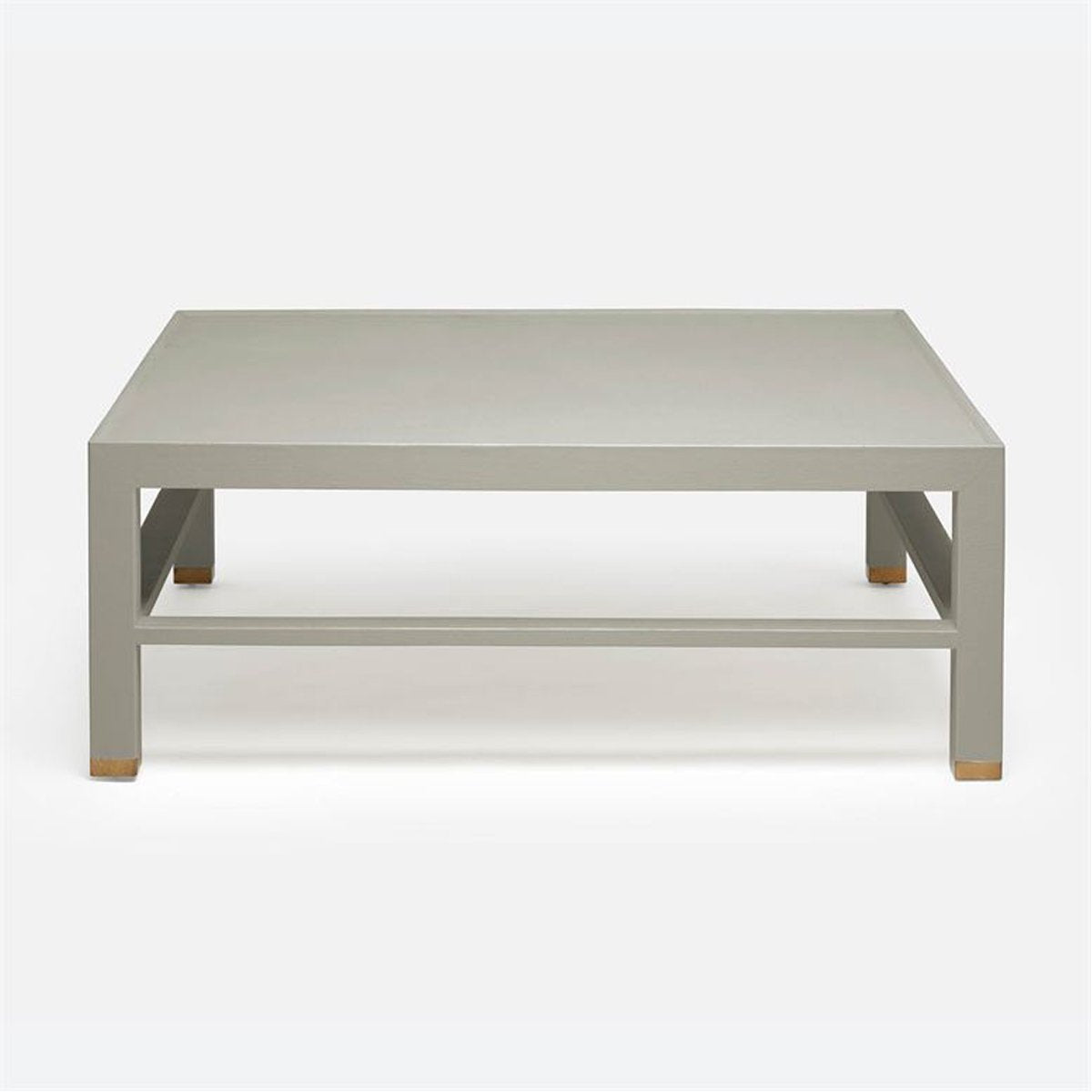 Made Goods Jarin 48-Inch Square Faux Belgian Linen Coffee Table