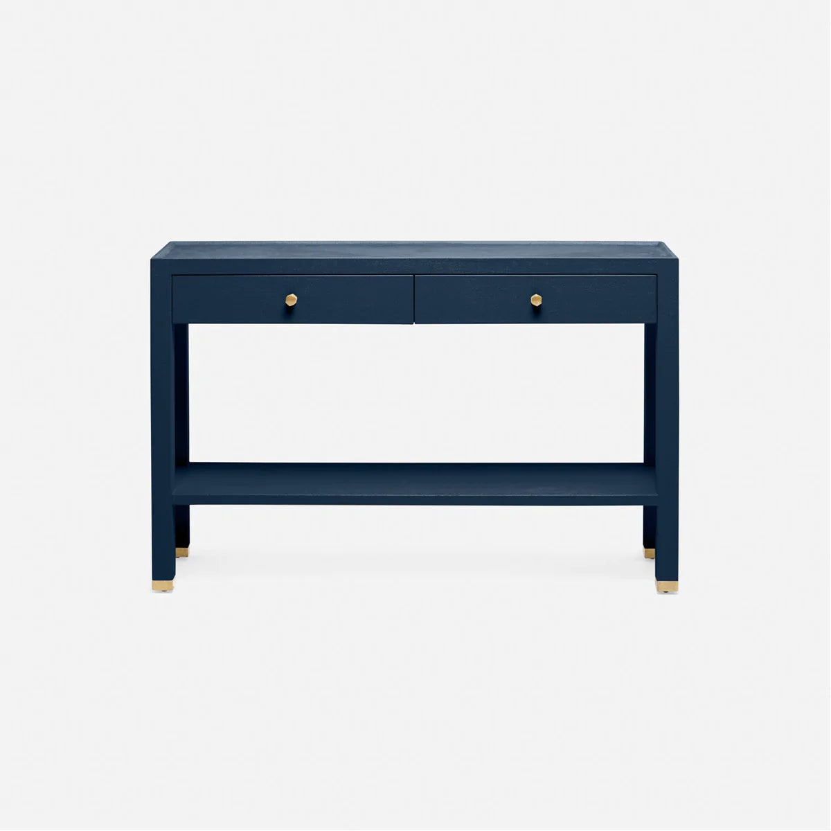Made Goods Jarin Faux Belgian Linen Narrow Console Table