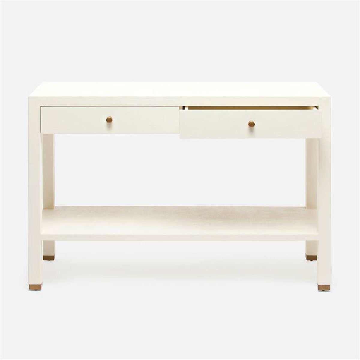 Made Goods Jarin Faux Belgian Linen Console Table