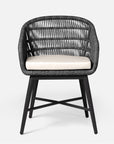 Made Goods Jolie Aluminum Outdoor Dining Chair in Garonne Leather