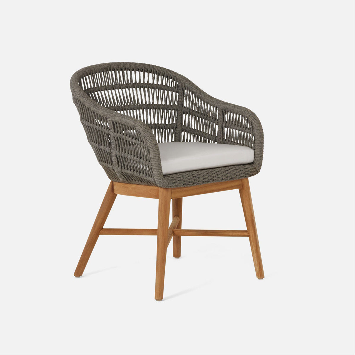 Made Goods Jolie Teak Outdoor Dining Chair in Pagua Fabric