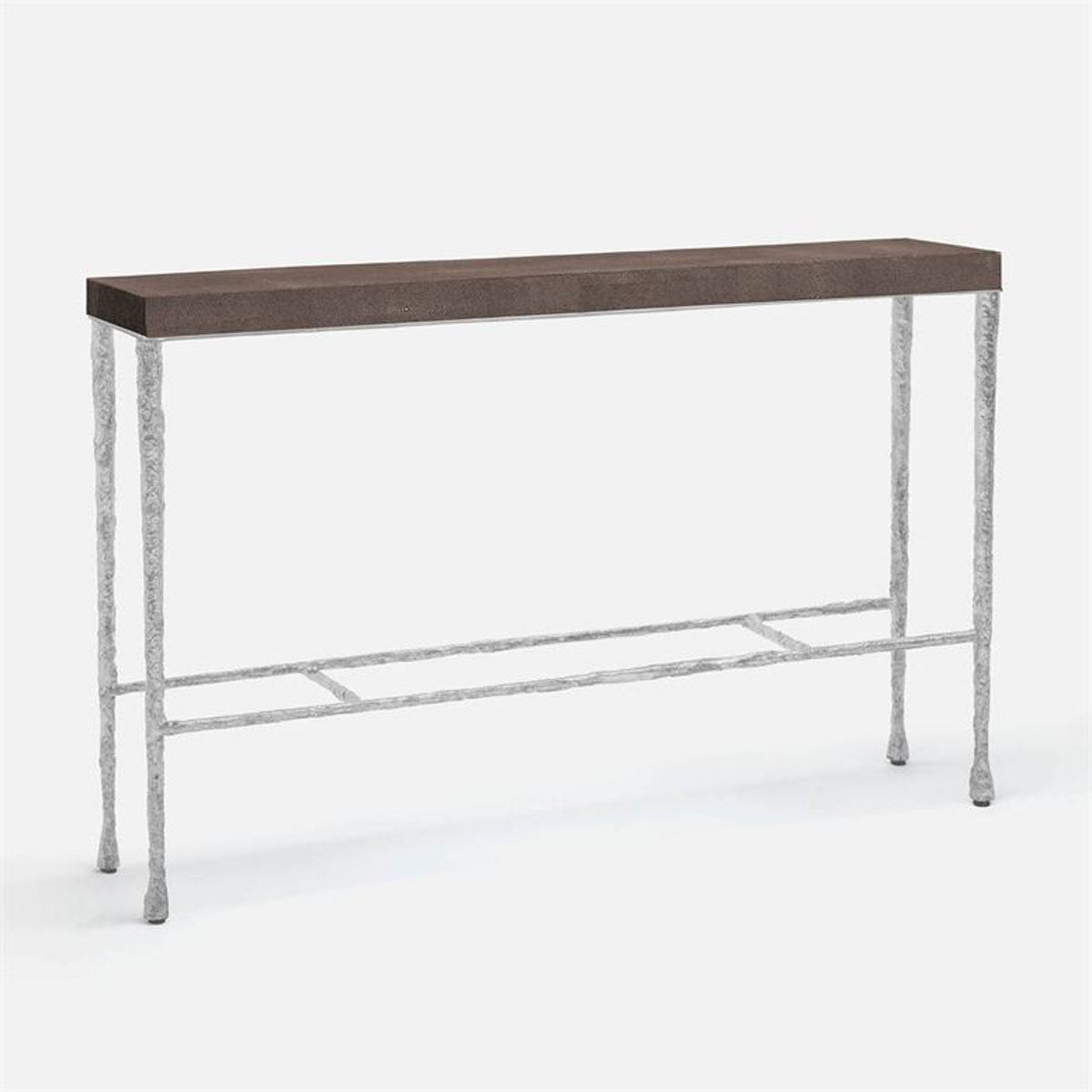 Made Goods Jovan Console Table in Faux Shagreen