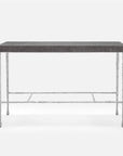 Made Goods Jovan Console Table in Charcoal Faux Linen