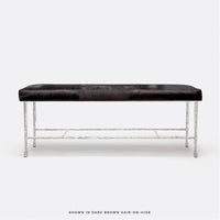 Made Goods Jovan Double Bench in Bassac Shagreen Leather