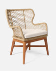 Made Goods Kalidas Wingback Outdoor Dining Chair in Weser Fabric