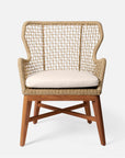 Made Goods Kalidas Wingback Outdoor Dining Chair in Danube Fabric