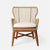 Made Goods Kalidas Wingback Outdoor Dining Chair in Weser Fabric