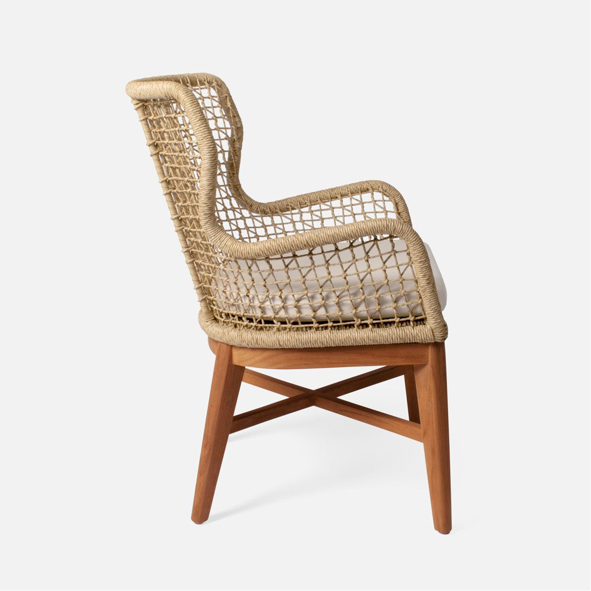 Made Goods Kalidas Wingback Outdoor Dining Chair in Havel Velvet