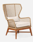Made Goods Kalidas Wingback Outdoor Lounge Chair in Weser Fabric