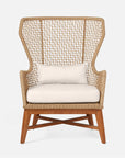 Made Goods Kalidas Wingback Outdoor Lounge Chair in Danube Fabric