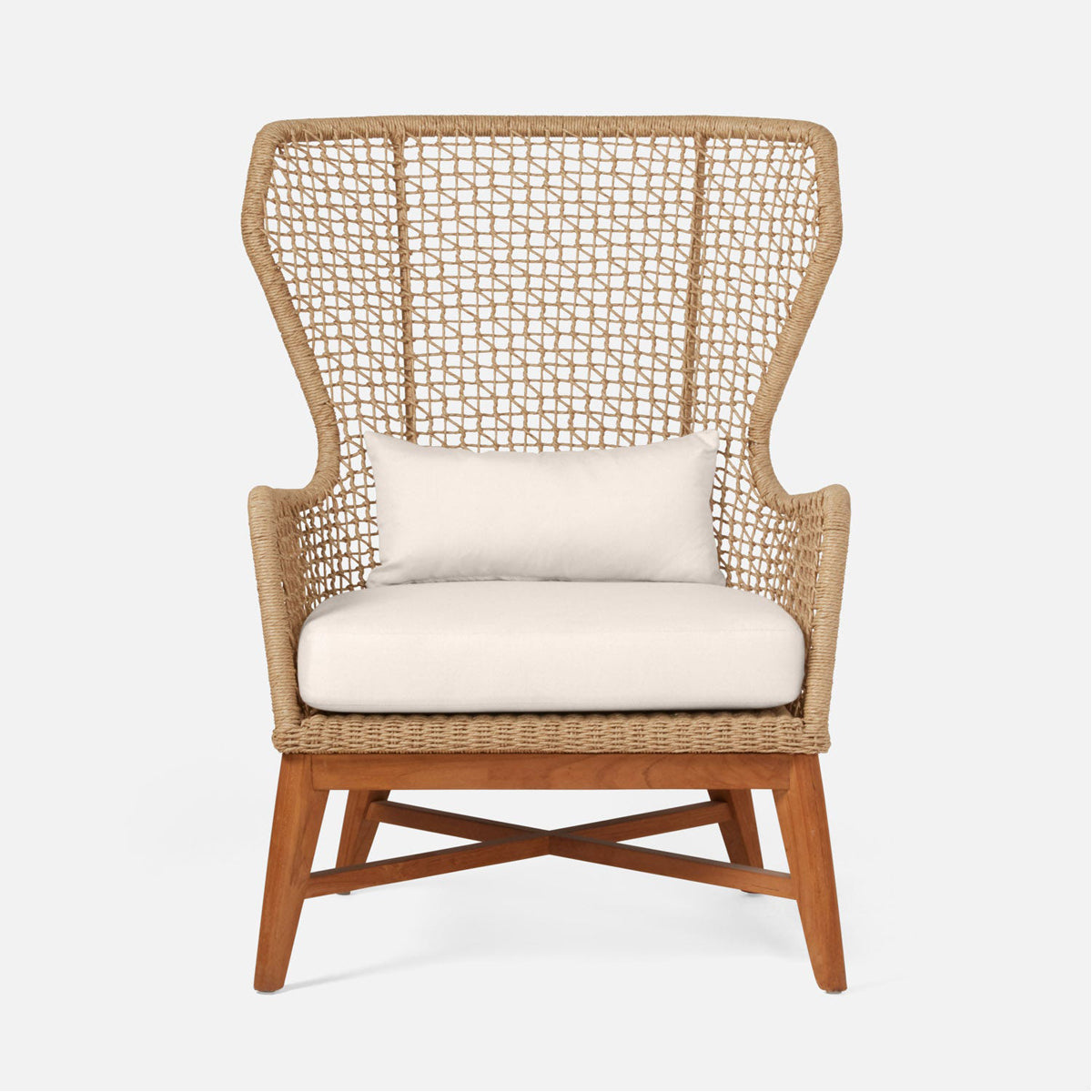Made Goods Kalidas Wingback Outdoor Lounge Chair in Pagua Fabric