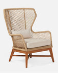 Made Goods Kalidas Wingback Outdoor Lounge Chair in Garonne Leather
