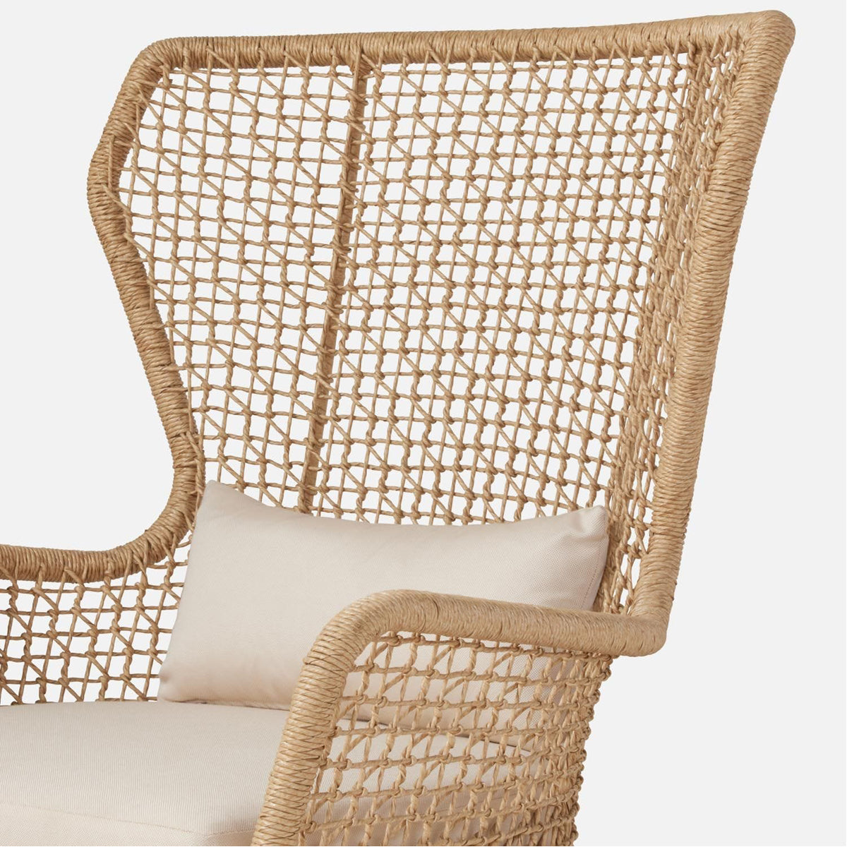 Made Goods Kalidas Wingback Outdoor Lounge Chair in Havel Velvet