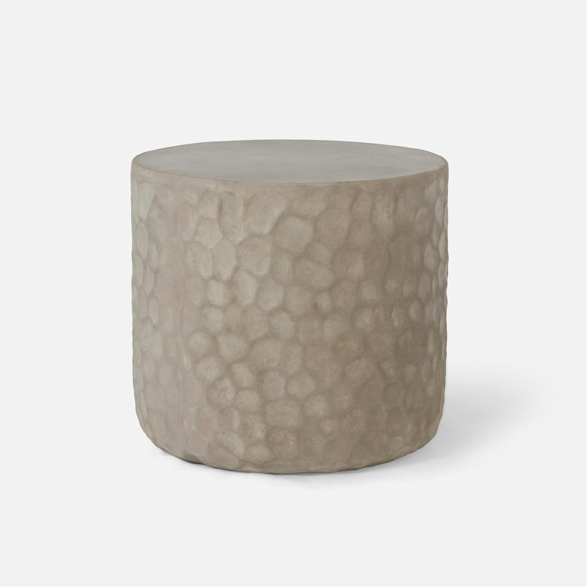 Made Goods Kemma Dimpled Concrete Outdoor Side Table