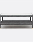 Made Goods Lafeu Rectangular Glass Top Realistic Faux Shagreen Coffee Table