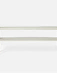 Made Goods Lafeu Console Table in Blanc Realistic Faux Shagreen