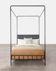 Made Goods Laken Iron Canopy Bed in Humboldt Cotton Jute