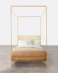 Made Goods Laken Iron Canopy Bed in Faux Raffia