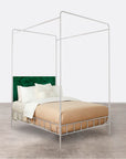 Made Goods Laken Iron Canopy Bed in Emerald Shell