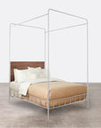 Made Goods Laken Iron Canopy Bed in Oak