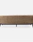 Made Goods Leandre Barrel Woven Outdoor Sofa in Weser Fabric