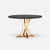 Made Goods Leighton Round Metal Dining Table in Vintage Faux Shagreen