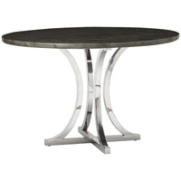 Made Goods Leighton Round Dining Table in Faux Horn