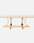 Made Goods Leighton Rectangular Dining Table in Faux Horn