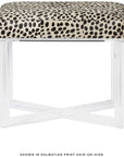 Made Goods Lex Clear Acrylic Single Bench in Hair-On-Hide