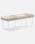 Made Goods Lex Clear Acrylic Double Bench in Clyde Fabric