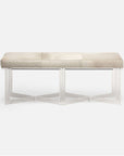 Made Goods Lex Clear Acrylic Double Bench in Danube Mix Fabric
