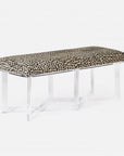 Made Goods Lex Clear Acrylic Double Bench, Clyde Fabric