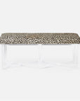 Made Goods Lex Clear Acrylic Double Bench, Danube Fabric