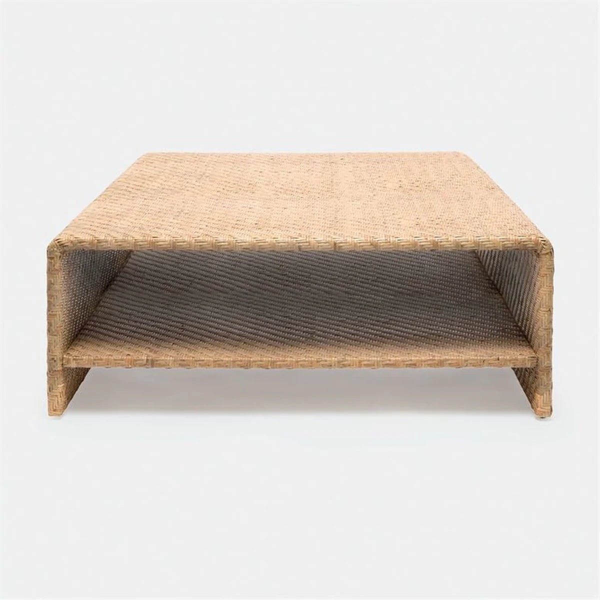 Made Goods Lynette Square Flat Rattan Coffee Table