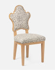 Made Goods Madisen Ornate Back Dining Chair in Marano Lambskin