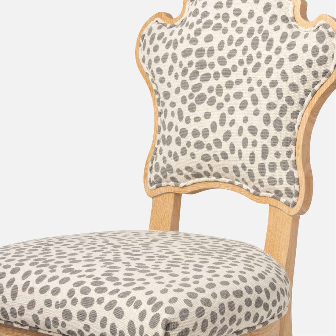Made Goods Madisen Ornate Back Dining Chair in Klein Rayon/Cotton