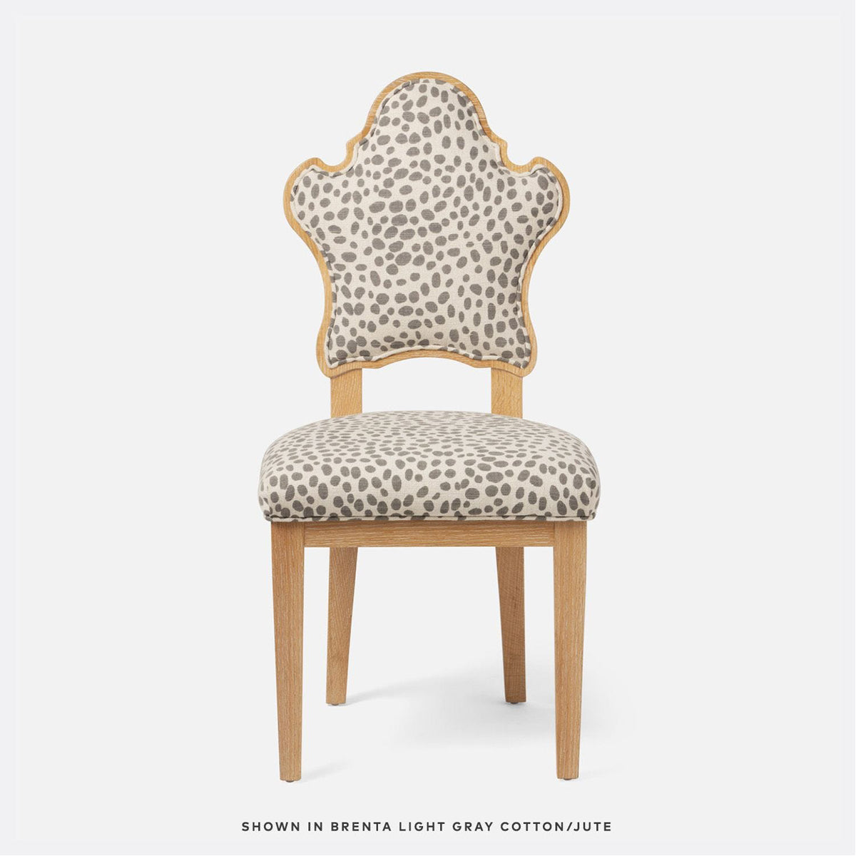 Made Goods Madisen Ornate Back Dining Chair in Marano Lambskin