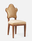 Made Goods Madisen Ornate Back Dining Chair in Bassac Leather